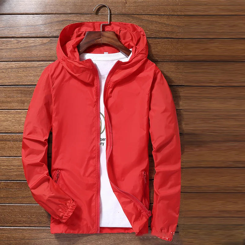 S-7XL Windproof Quick Dry Coat Ultra-Light Waterproof Jacket Men Women UV Outwear Camping Hiking Cycling Running Sport Rain Coat Fancy Trend Clothing Store