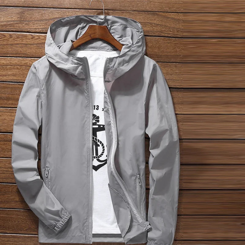 S-7XL Windproof Quick Dry Coat Ultra-Light Waterproof Jacket Men Women UV Outwear Camping Hiking Cycling Running Sport Rain Coat Fancy Trend Clothing Store