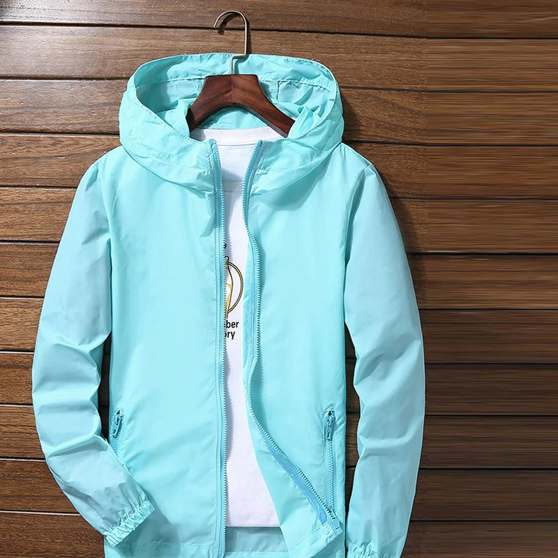 S-7XL Windproof Quick Dry Coat Ultra-Light Waterproof Jacket Men Women UV Outwear Camping Hiking Cycling Running Sport Rain Coat Fancy Trend Clothing Store