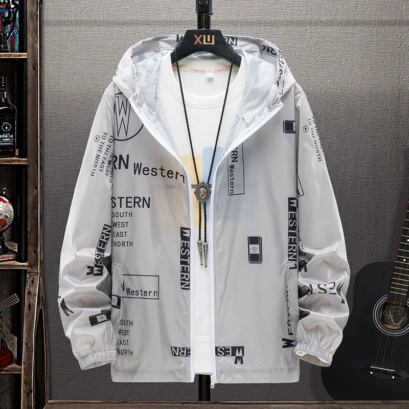 Big size sunscreen clothing men's jacket summer lightweight fishing thin skin coat Student Outdoor tide 7XL 6XL 5XL men clothing 789XL Store