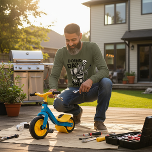 Unisex Long Sleeve mens  black graphic tee - TNH apparel